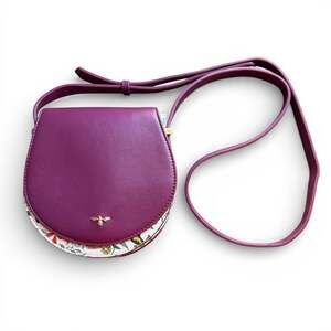 Fable England Floral Plum Saddle Bag Spring Easter Whimsical Botanical Garden